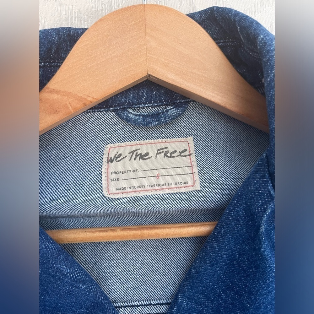 Free People We the Free  Now or Never Denim Jacket Size Small - Picture 4 of 8